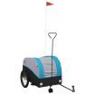 Bike Trailer Black and Blue 45 kg Iron