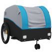 Bike Trailer Black and Blue 45 kg Iron