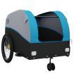 Bike Trailer Black and Blue 45 kg Iron