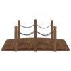 Garden Bridge with Chain Railings 150x67x56cm Solid Wood Spruce