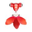 Interactive Cat Toys, Rechargeable Automatic Cat Toy with Feather and Bell for Indoor Cats Fast Rolls on Thin Carpet, Motion Activated Cat Toy
