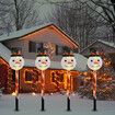 5-in-1 Solar Christmas Snowman Light Garden Stake Lights For Patio, Yard, Garden, Walkway, Lawn Outdoor Christmas Decoration