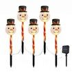 5-in-1 Solar Christmas Snowman Light Garden Stake Lights For Patio, Yard, Garden, Walkway, Lawn Outdoor Christmas Decoration