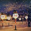 5-in-1 Solar Christmas Snowman Light Garden Stake Lights For Patio, Yard, Garden, Walkway, Lawn Outdoor Christmas Decoration