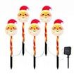 5-in-1 Solar Christmas Santa Light Garden Stake Lights For Patio, Yard, Garden, Walkway, Lawn Outdoor Christmas Decoration