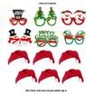 Set of 12 Christmas Glasses Frames And Hat Set Christmas Party Supplies Photo Booth Props Party Ideal Birthday Christmas Gifts