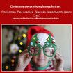 Set of 12 Christmas Glasses Frames And Hat Set Christmas Party Supplies Photo Booth Props Party Ideal Birthday Christmas Gifts
