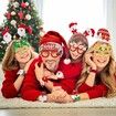 Set of 14 Christmas Glitter Eyeglasses Party Favors for Kids Holiday Decoration Glasses Ideal Birthday Christmas Gift