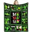 Christmas Grinch Blanket Flannel Throw 150*200cm Colorful Holiday Decor for Halloween,Thanksgiving,Christmas Decorations! For Sofa or Bed