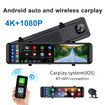 Wireless Carplay Android Auto Car Driving Recorder with 11.26 Inch IPS Touchscreen with 4K Front and Rear View Camera