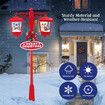 188cm Christmas LED Lights Post Street Xmas Decoration Snowing Music Ornaments Outdoor 2 Head Lamp Path Garden Security Pole Pillar Lantern Driveway