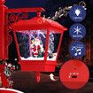 188cm Christmas LED Lights Post Street Xmas Decoration Snowing Music Ornaments Outdoor 2 Head Lamp Path Garden Security Pole Pillar Lantern Driveway