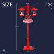 188cm Christmas LED Lights Post Street Xmas Decoration Snowing Music Ornaments Outdoor 2 Head Lamp Path Garden Security Pole Pillar Lantern Driveway