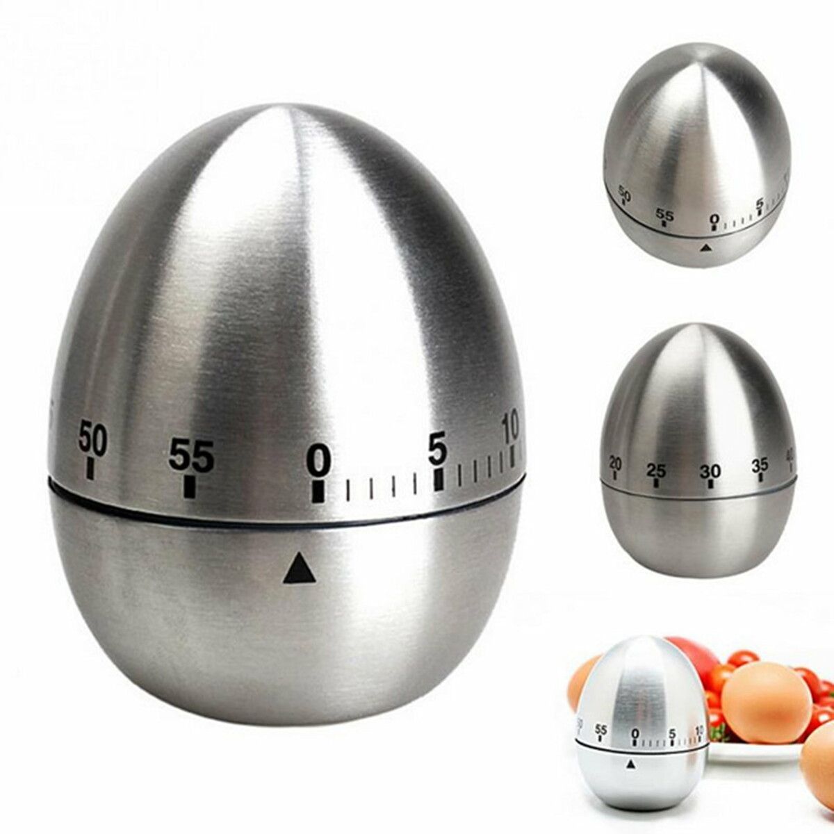 Stainless Steel Kitchen Egg Timer Visual Countdown For Cooking And Baking