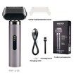 Mens Reciprocating Electric Shaver Type-C Rechargeable IPX7 Waterproof Power Display Wet And Dry Use