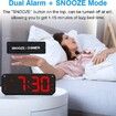 Large Digital Alarm Clock Big Numbers for Seniors, Electric Clocks for Bedroom, Jumbo Display Fully Dimmable Brightness, Adjustable Alarm Volume