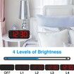 Large Digital Alarm Clock Big Numbers for Seniors, Electric Clocks for Bedroom, Jumbo Display Fully Dimmable Brightness, Adjustable Alarm Volume