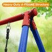 Kids Swing Set Seesaw Basketball Hoop Football Soccer Goal Tent Ladder Trapeze Bar Climbing Saucer 6in1 Child Outdoor Playground Activity Centre