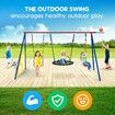 Outdoor Kids Swing Set Toys 5in1 Playset Basketball Hoop Football Goal Gate Climb Tree Saucer Child Backyard Playground Activity Centre Equipment