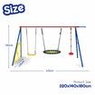 Outdoor Kids Swing Set Toys 5in1 Playset Basketball Hoop Football Goal Gate Climb Tree Saucer Child Backyard Playground Activity Centre Equipment