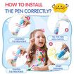 Water Doodle Mat Kids Painting Drawing Colouring Rug Carpet Toy Magic Pen Stamp Writing Board Cartoon Learning Aqua Doodling Canvas 100x80cm