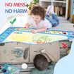 Water Doodle Mat Kids Painting Drawing Colouring Rug Carpet Toy Magic Pen Stamp Writing Board Cartoon Learning Aqua Doodling Canvas 100x80cm