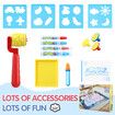 Water Doodle Mat Kids Painting Drawing Colouring Rug Carpet Toy Magic Pen Stamp Writing Board Cartoon Learning Aqua Doodling Canvas 100x80cm
