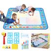 Water Doodle Mat Kids Painting Drawing Colouring Rug Carpet Toy Magic Pen Stamp Writing Board Cartoon Learning Aqua Doodling Canvas 100x80cm