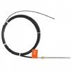 Boat Steering Cable, 17 Feet Outboard Marine Rotary Steering Cable, 1/2 Ton High Tensile Strength, Steel Steering Wheel Cable Compatible with Most Single-Station Outboard Steering Systems