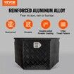 Trailer Tongue Box, Aluminum Alloy Diamond Plate Tongue Box Tool Chest, Heavy Duty Trailer Box Storage with Lock and Keys, Utility Trailer Tongue Box for Pickup Truck, RV, Trailer,33"x19"x18"