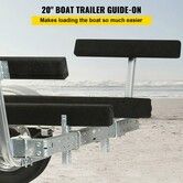 Boat Trailer Guide on, 2PCS, Short Bunk Guide-Ons Steel Trailer Guides w/Carpet-Padded Boards, Complete Mounting Accessories Included, for Ski Boat, Fishing Boat or Sailboat Trailer