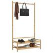 Clothes Rack with Shelves 103x40x183 cm Bamboo