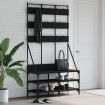 Clothes Rack with Shoe Storage Black 100x40x184 cm