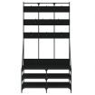 Clothes Rack with Shoe Storage Black 100x40x184 cm