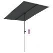 Outdoor Parasol with Aluminium Pole 2x1.5 m Anthracite