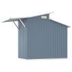 Garden Shed Grey 270x130x208.5 cm Galvanised Steel