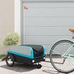 Bike Trailer Black and Blue 45 kg Iron