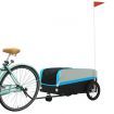 Bike Trailer Black and Blue 45 kg Iron