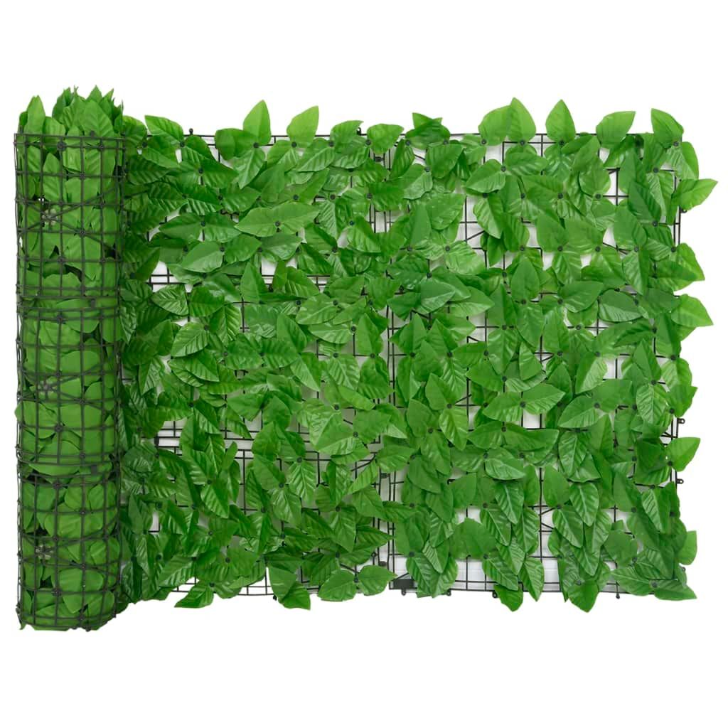 Balcony Screen with Green Leaves 500x75 cm