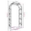 Garden Arch Black 116x45x240 cm Steel