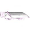 Door Canopy Grey and Transparent 100x80 cm Polycarbonate