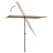 Outdoor Parasol with Aluminium Pole 2x1.5 m Taupe
