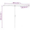 Outdoor Parasol with Aluminium Pole 2x1.5 m Taupe