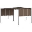 Garden Gazebo with Side Curtain 4x3x2.25 m Taupe