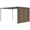 Garden Gazebo with Side Curtain 4x3x2.25 m Taupe