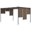 Garden Gazebo with Side Curtain 4x3x2.25 m Taupe