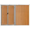 Garden Tool Shed Brown 225x89x161 cm Galvanised Steel