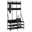 Clothes Rack with Shoe Storage Black 100x40x184 cm