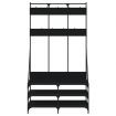 Clothes Rack with Shoe Storage Black 100x40x184 cm