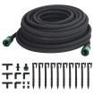 Garden Soaker Hose Black 0.6" 25 m Rubber